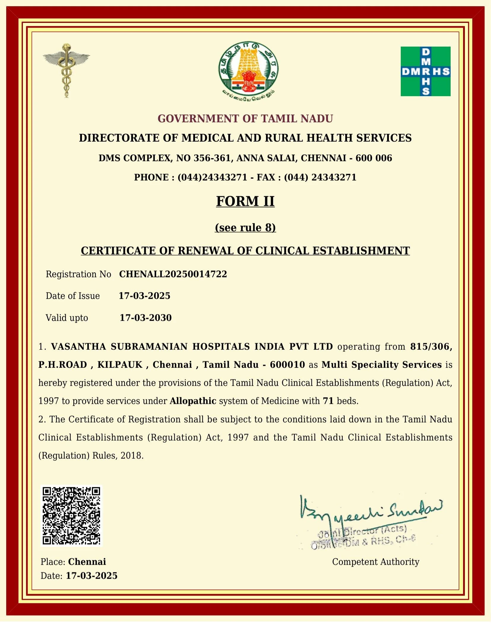 Government Registered Clinical Establishment