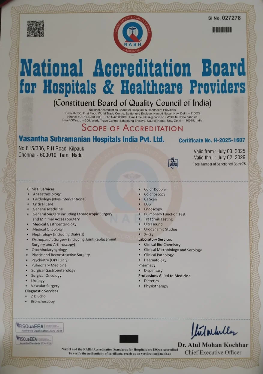 NABH Accreditation - Kilpauk